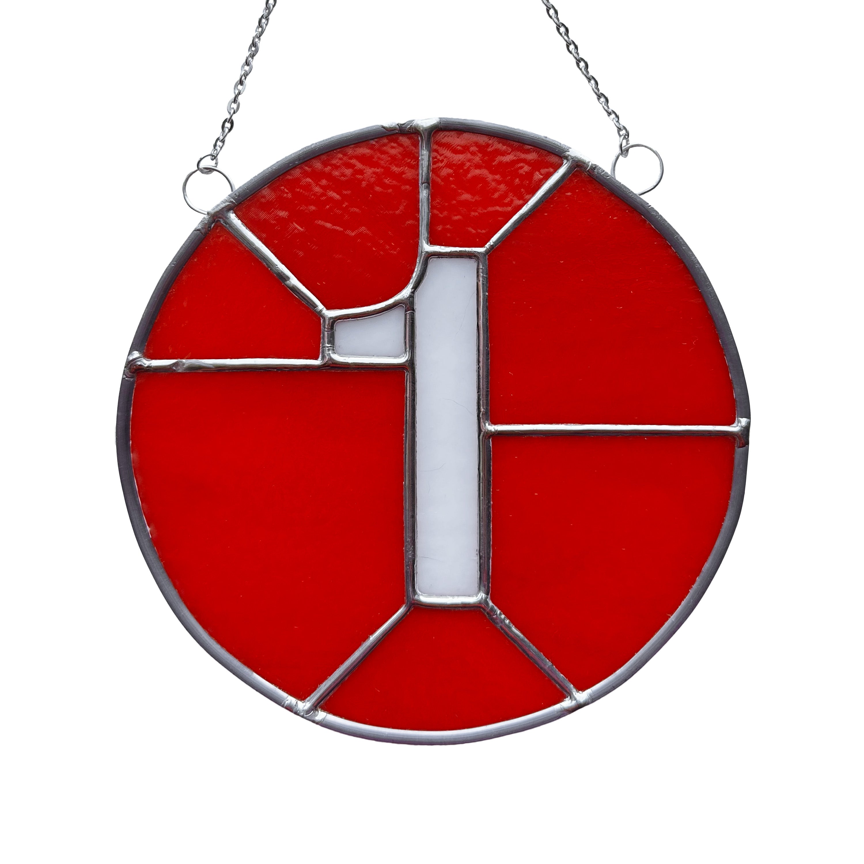 1 Train Glass Medallion