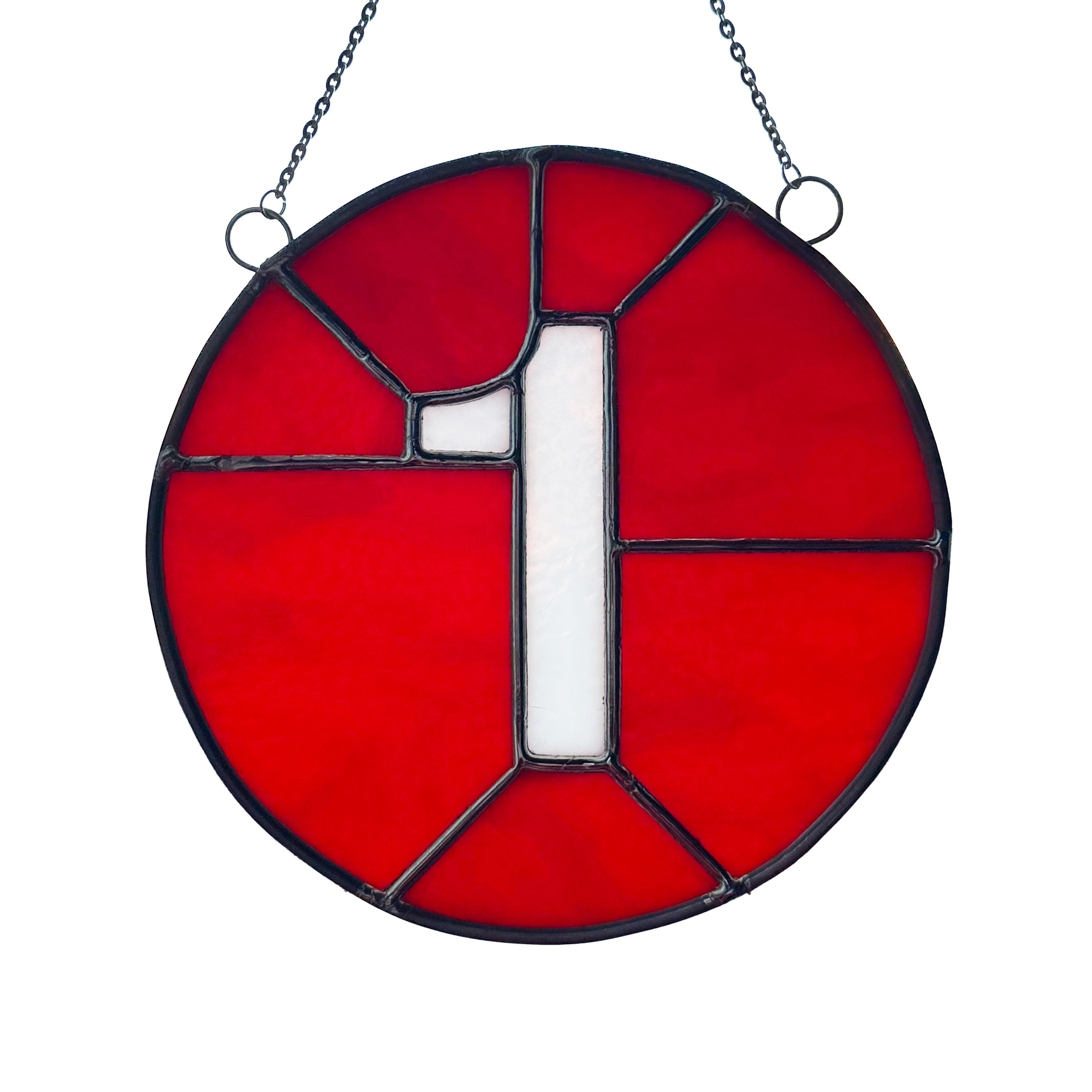 1 Train Glass Medallion