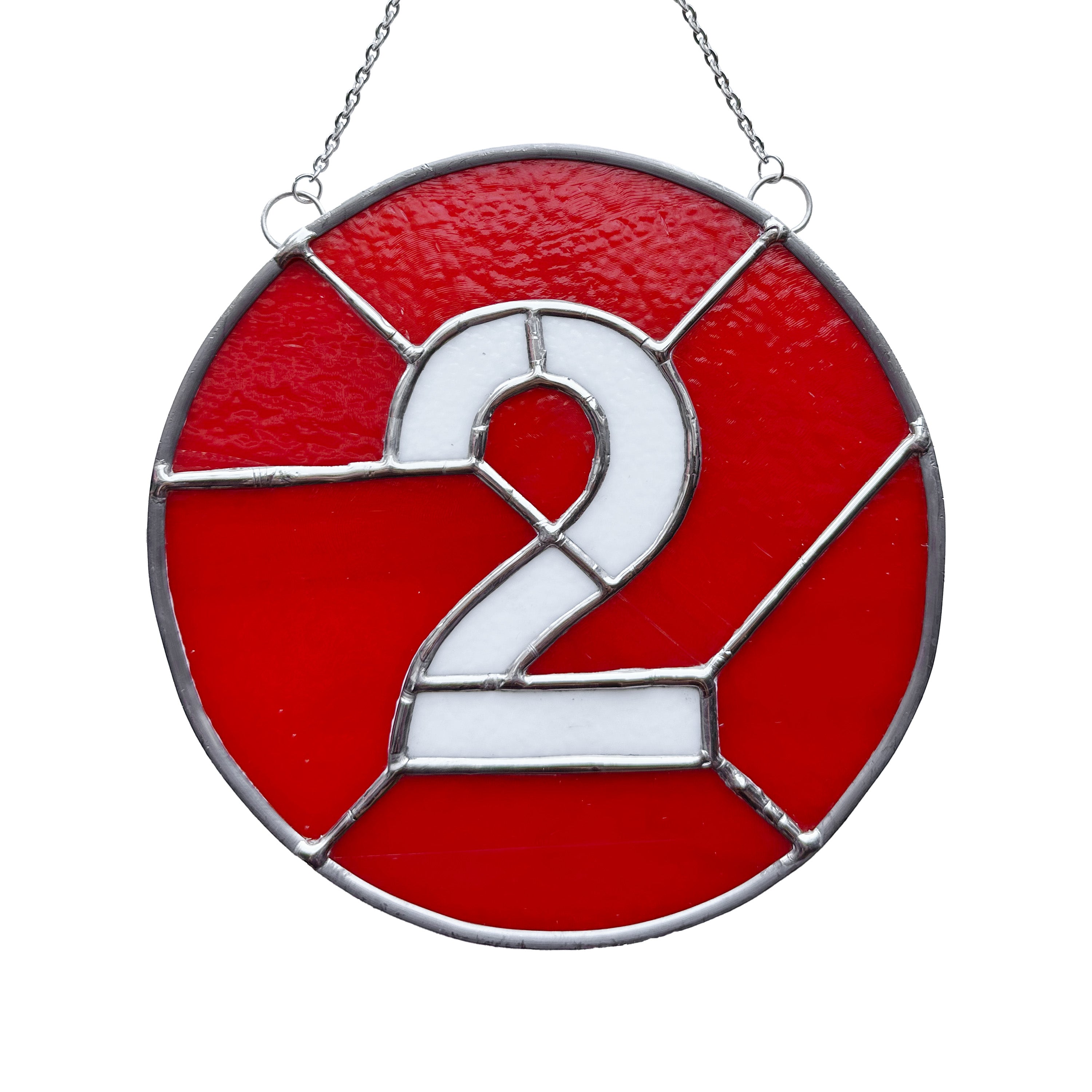 2 Train Glass Medallion