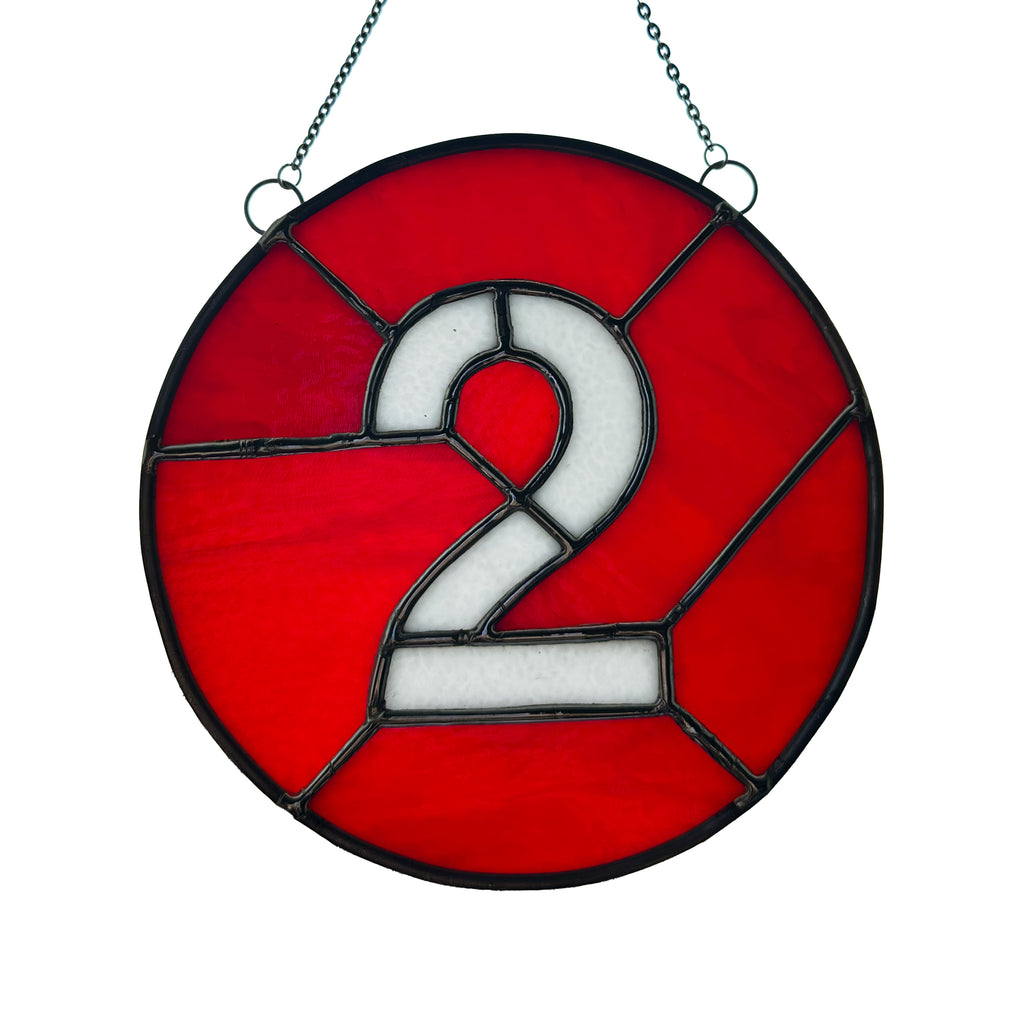 2 Train Glass Medallion