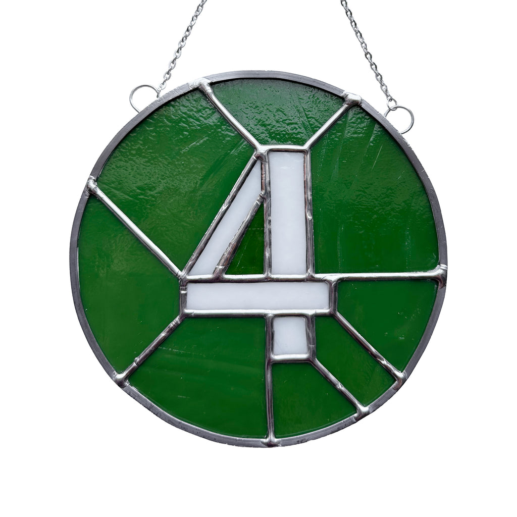 4 Train Glass Medallion