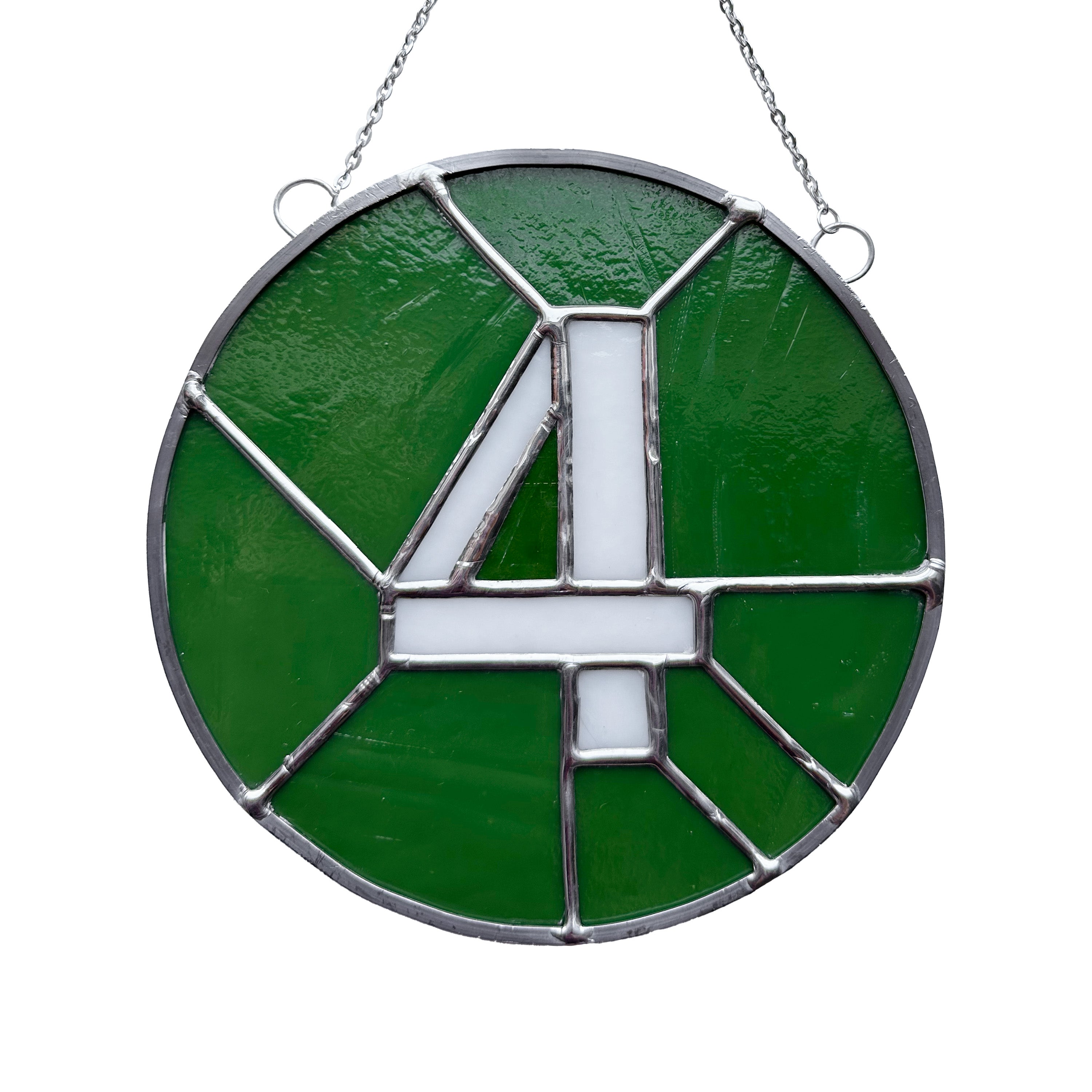 4 Train Glass Medallion