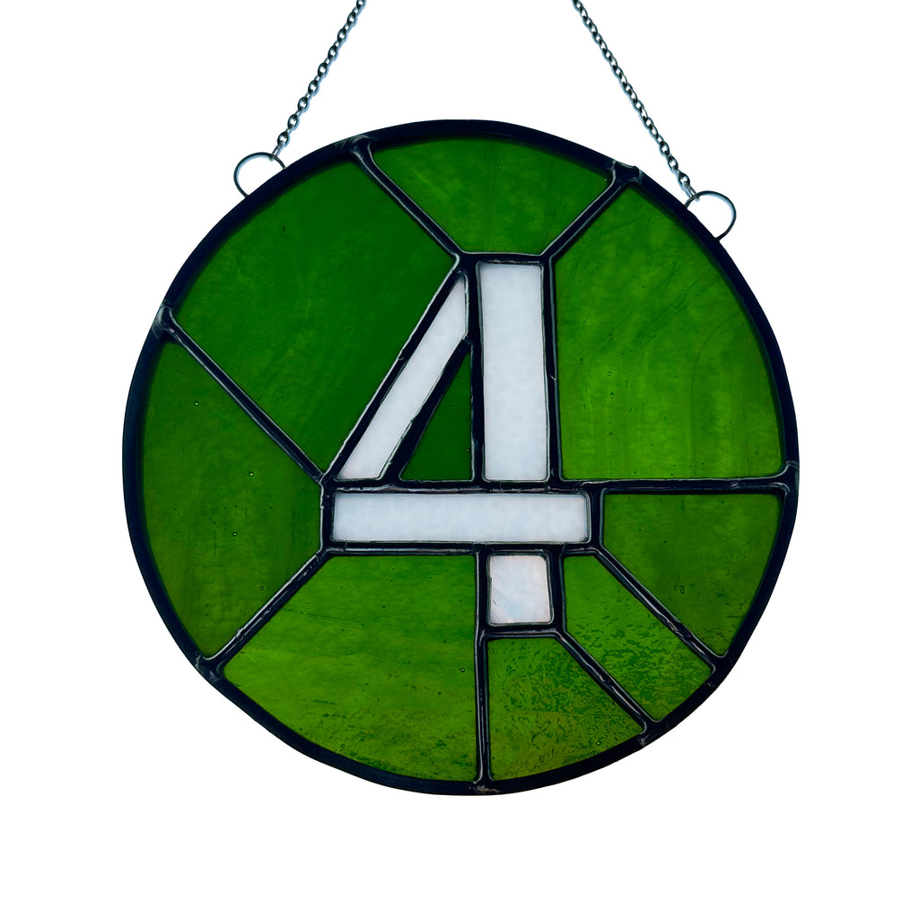 4 Train Glass Medallion