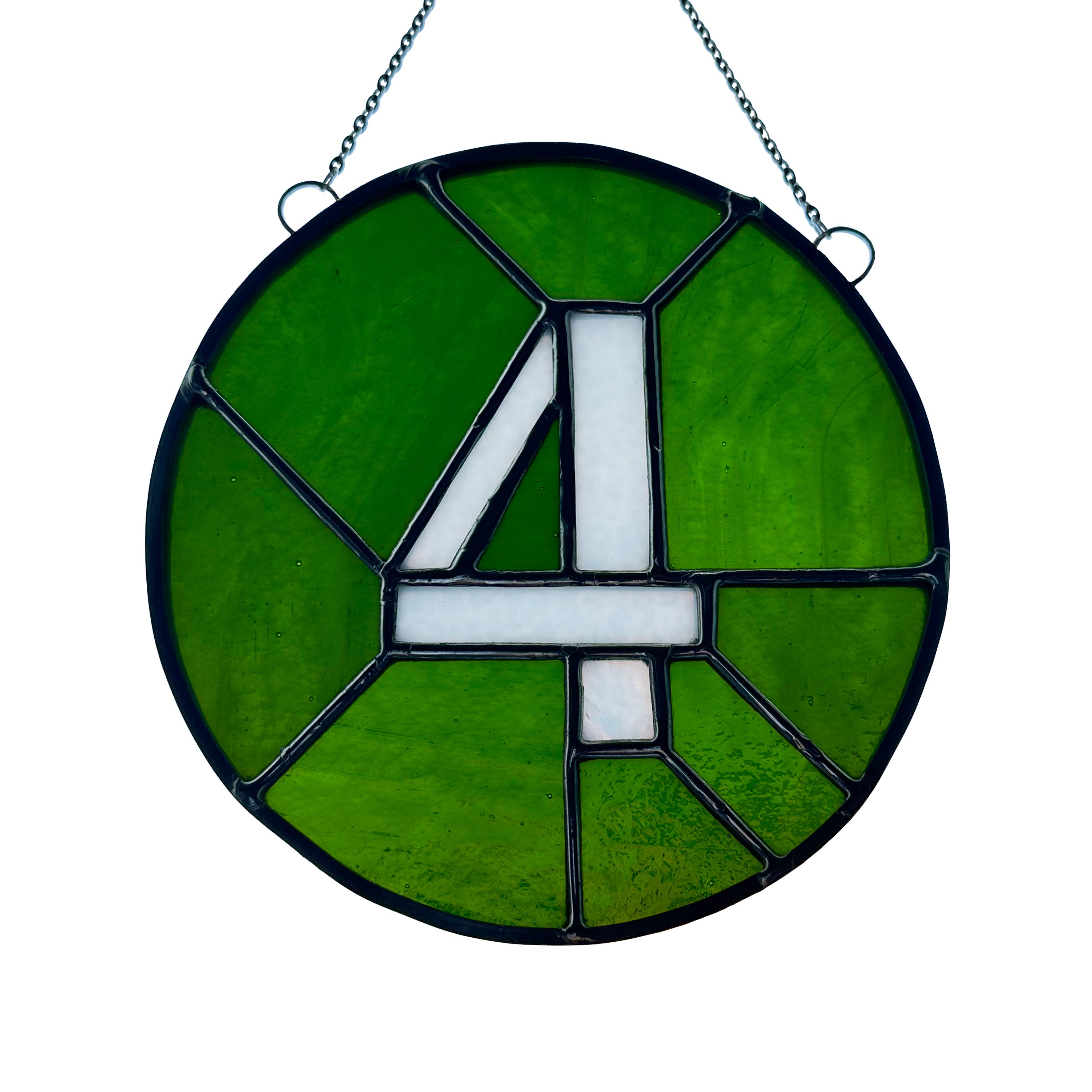 4 Train Glass Medallion