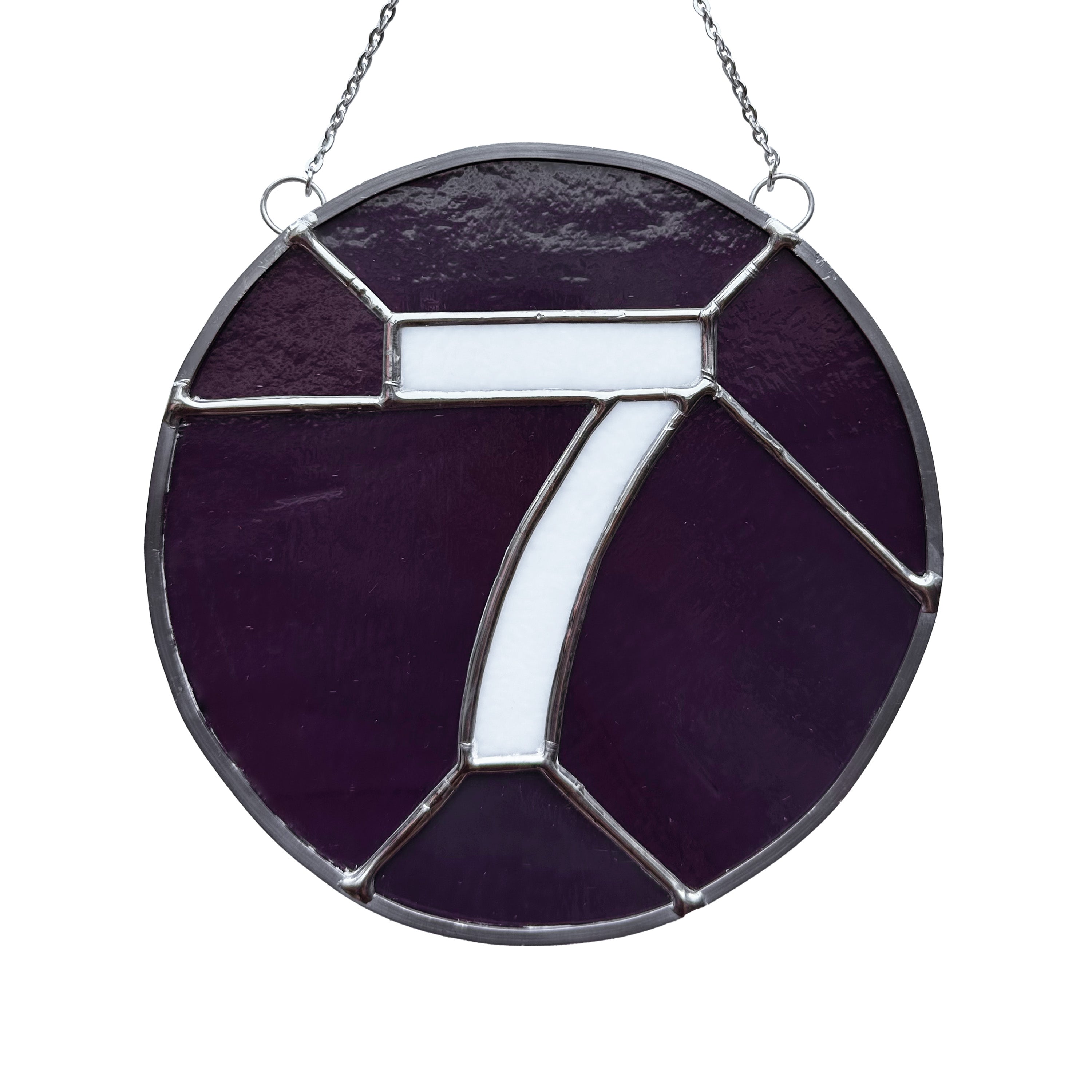 7 Train Glass Medallion