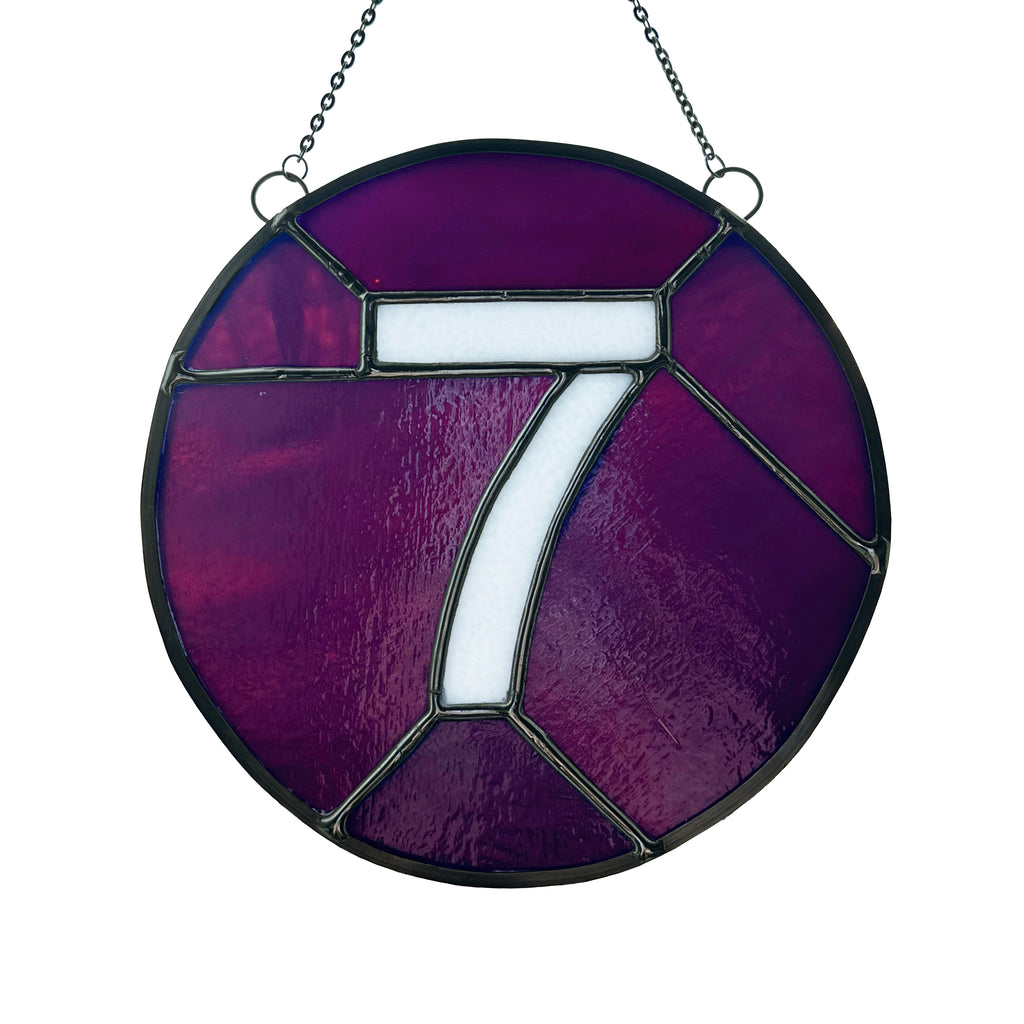 7 Train Glass Medallion