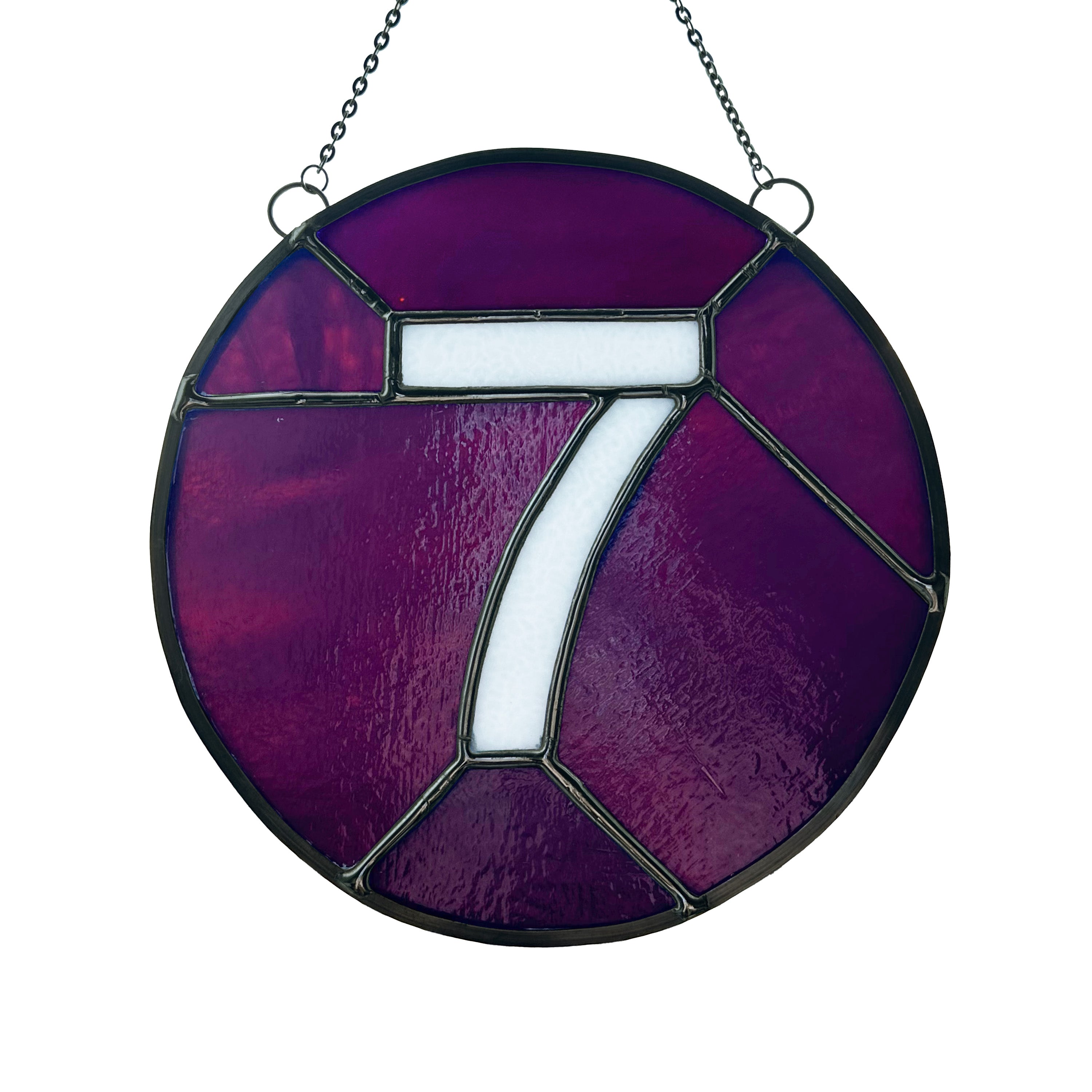 7 Train Glass Medallion