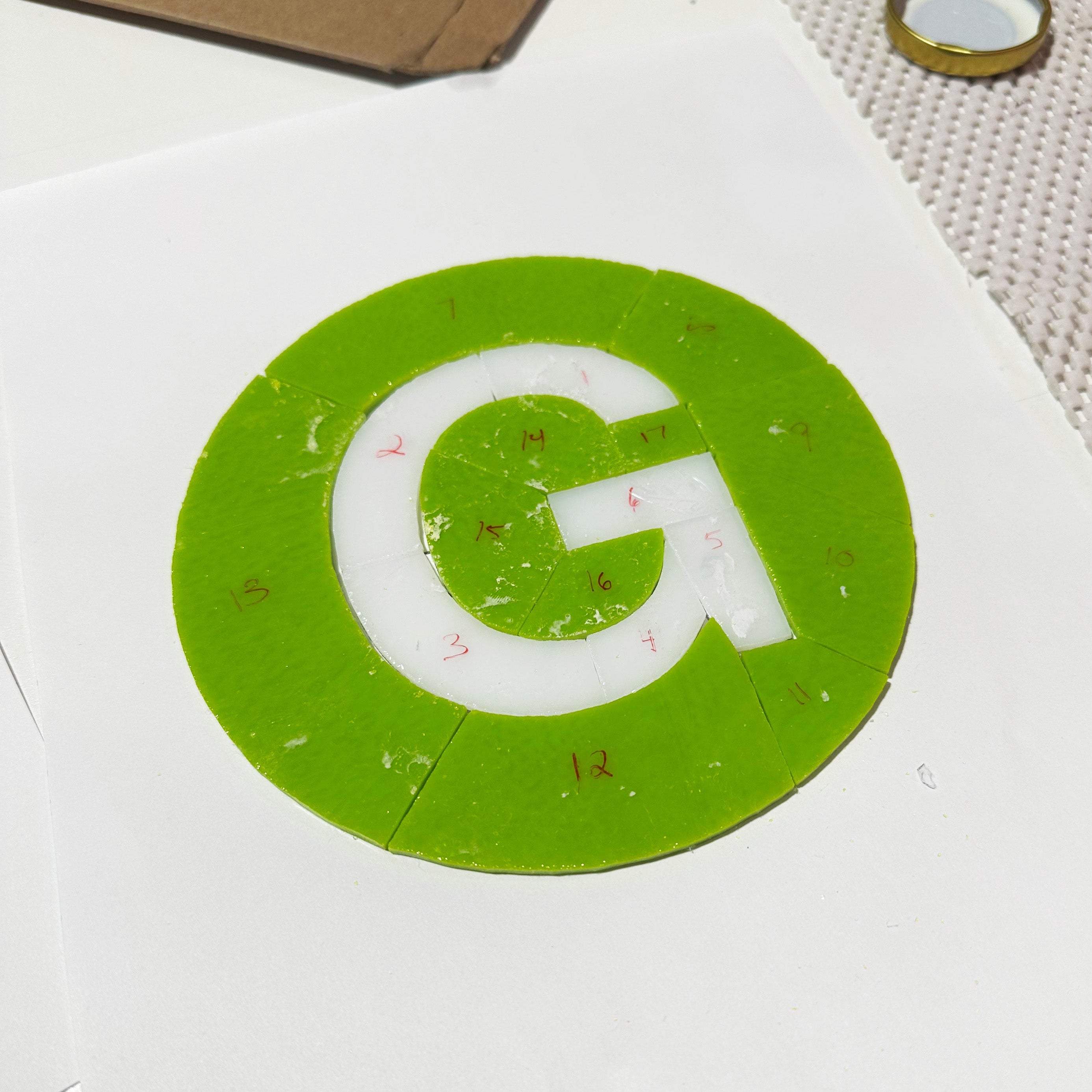G Train Glass Medallion