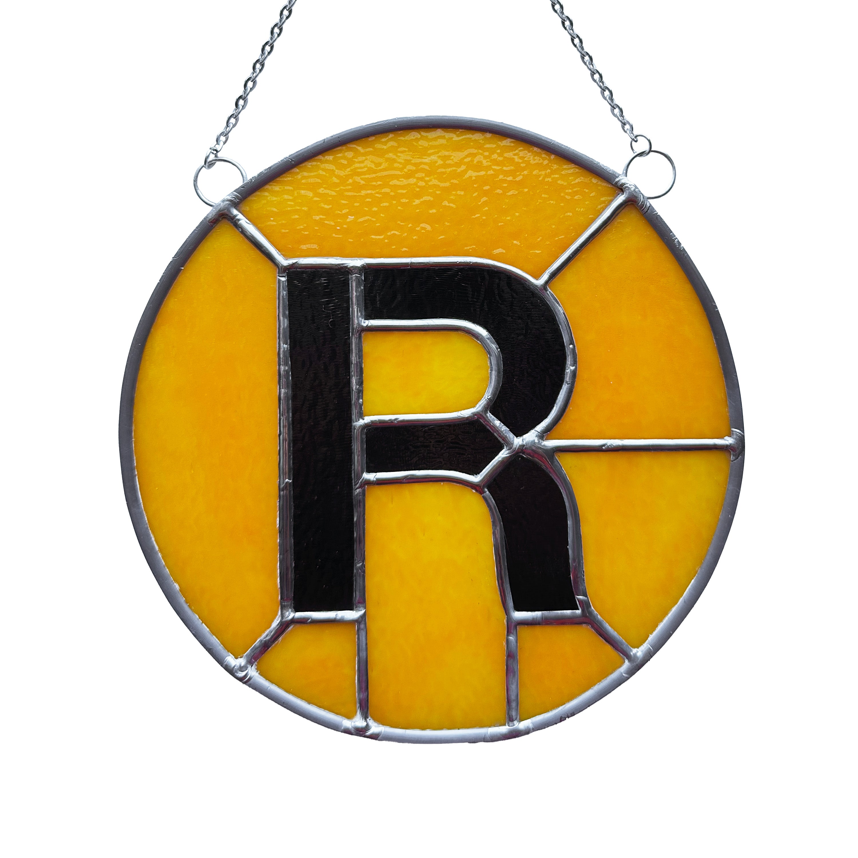R Train Glass Medallion