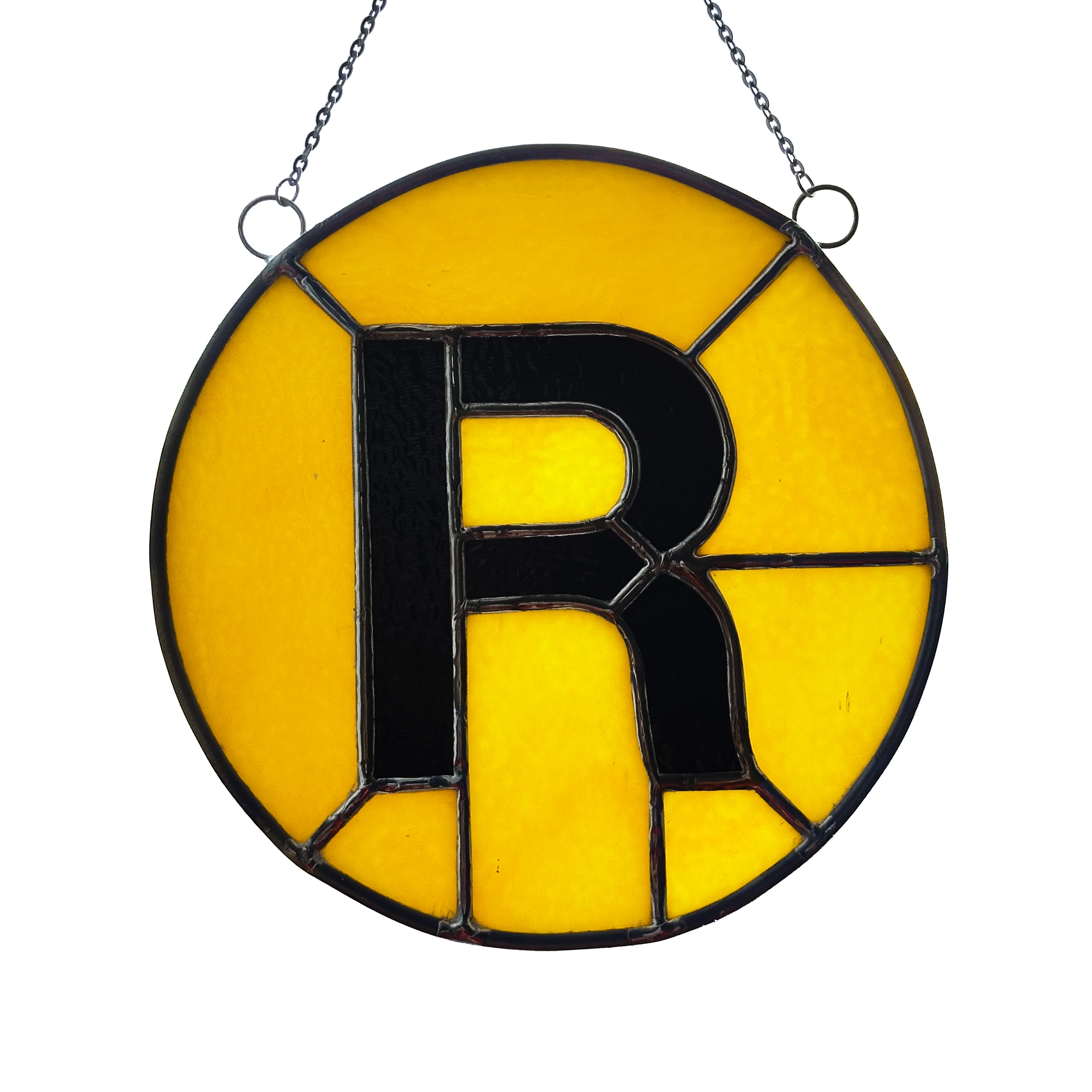 R Train Glass Medallion