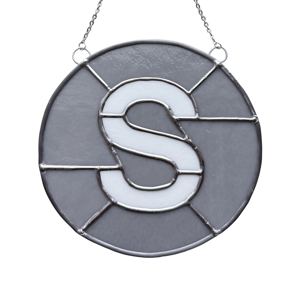 S Train Glass Medallion