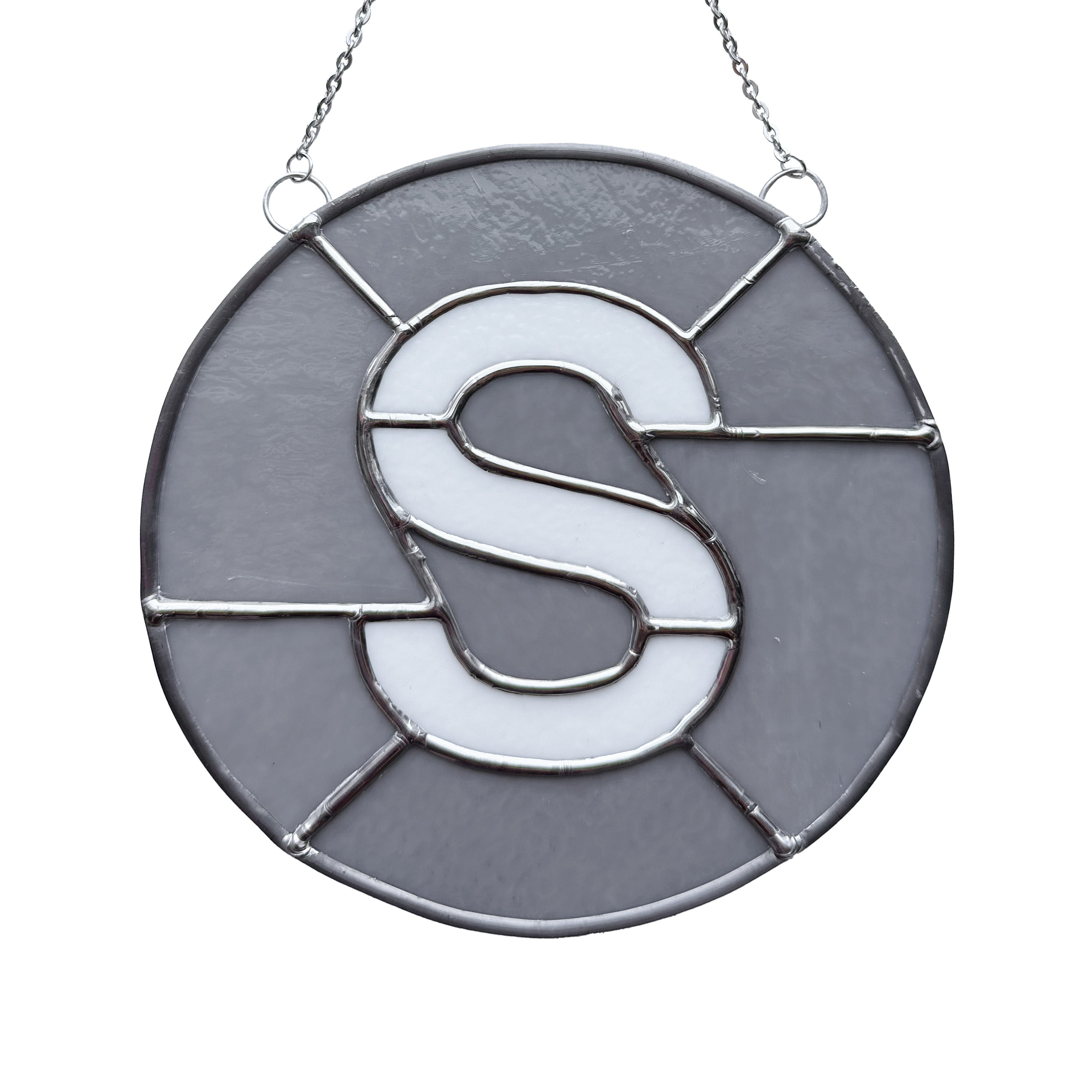 S Train Glass Medallion